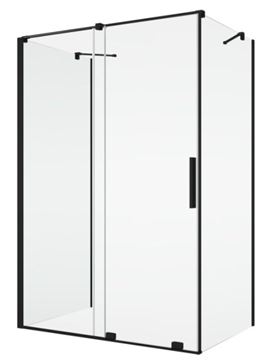 RONAL AMALIA D35S2 sprchové dvere 120x200 cm, posuvné, matná čierna / číre sklo D35S2 120 06 07 Obrázek - fotka