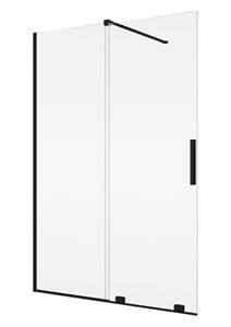 RONAL AMALIA D35S2 sprchové dvere 120x200 cm, posuvné, matná čierna / číre sklo