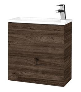 DŘEVOJAS HOST SZD 50 skrinka s umývadlom 50x25x52 cm, 1 dvierka, pánty vľavo, Push-open, teak