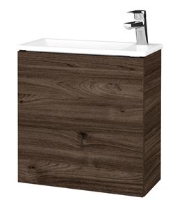 DŘEVOJAS HOST SZD 50 skrinka s umývadlom 50x25x52 cm, 1 dvierka, pánty vľavo, Push-open, teak