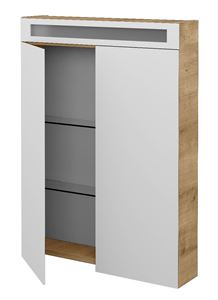 DŘEVOJAS AIR GA2OE 60 zrkadlová skrinka 60x82x13,8 cm, osvetlenie, s vypínačom a el. zásuvkou, MDF, arlington