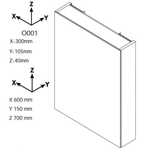 DŘEVOJAS ASTON GAOE 60 zrkadlová skrinka 60x15x70 cm, osvetlenie, s vypínačom a el. zásuvkou, pánty vľavo, MDF, arlington 283223 Technický nákres