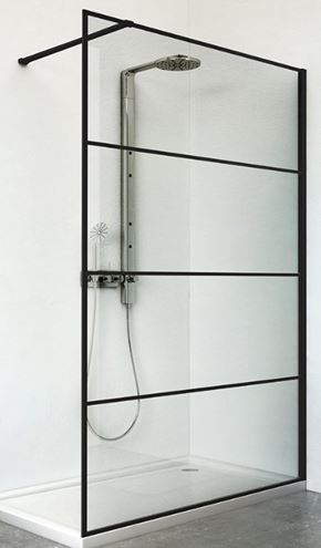 ROTH PHILLY LOFT HORIZON stena walk-in 120x200,3 cm, čierny elox/číre sklo PLH 12020 NPE Obrázek - fotka