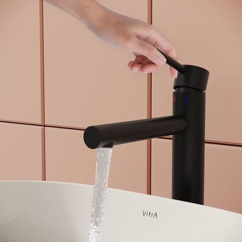 VITRA ORIGIN umývadlová stojanková batéria, matná čierna A4255736WTC Obrázek - fotka