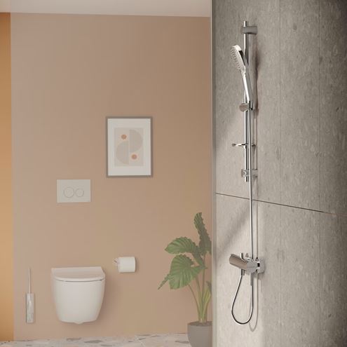 VITRA ORIGIN vaňová nástenná batéria, s prepínačom, chróm A42619 Obrázek - fotka