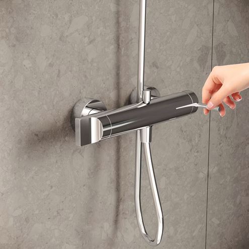 VITRA ORIGIN vaňová nástenná batéria, s prepínačom, chróm A42619 Obrázek - fotka