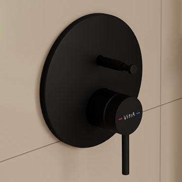 VITRA ORIGIN vaňová podomietková batéria, s prepínačom, matná čierna A4262036WTC Obrázek - fotka