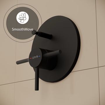 VITRA ORIGIN vaňová podomietková batéria, s prepínačom, matná čierna A4262036WTC Obrázek - fotka