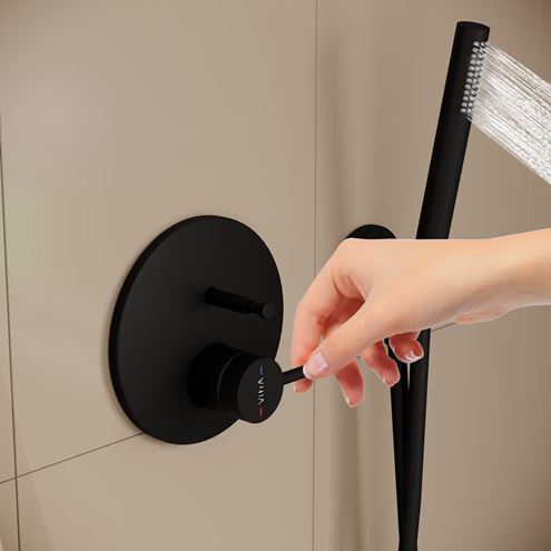 VITRA ORIGIN vaňová podomietková batéria, s prepínačom, matná čierna A4262036WTC Obrázek - fotka