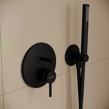 VITRA ORIGIN vaňová podomietková batéria, s prepínačom, matná čierna A4262036WTC Obrázek - fotka