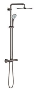 GROHE EUPHORIA SYSTEM 310 sprchový set s termostatickou batériou, horná sprcha, ručná sprcha s 3 prúdmi, tyč, hadica, hard graphite