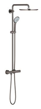 GROHE EUPHORIA SYSTEM 310 sprchový set s termostatickou batériou, horná sprcha, ručná sprcha s 3 prúdmi, tyč, hadica, hard graphite