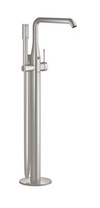 GROHE ESSENCE NEW vaňová batéria na podlahu, s prepínačom, so sprchovou súpravou, supersteel