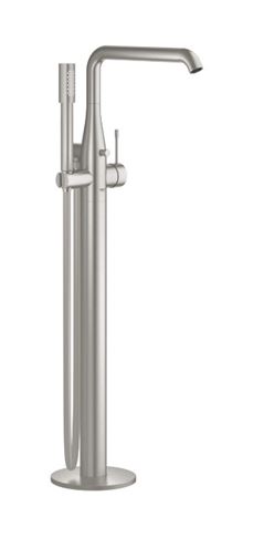 GROHE ESSENCE NEW vaňová batéria na podlahu, s prepínačom, so sprchovou súpravou, supersteel 23491DC1 Obrázek - Hlavní obrázek