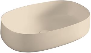 ARTCERAM COGNAC QUADRO umývadlo na dosku 55 cm, bez prepadu, Saniglaze, sand