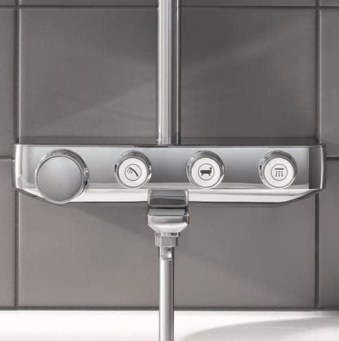 GROHE EUPHORIA SMARTCONTROL SYSTEM 260 vaňová termostatická batéria, s hornou a ručnou sprchou s 3 prúdmi, chróm 26510000 Obrázek - fotka
