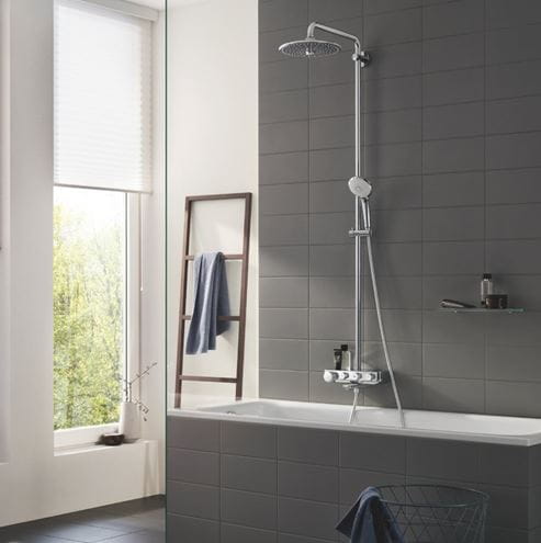 GROHE EUPHORIA SMARTCONTROL SYSTEM 260 vaňová termostatická batéria, s hornou a ručnou sprchou s 3 prúdmi, chróm 26510000 Obrázek - fotka