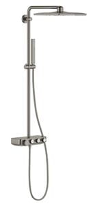 GROHE EUPHORIA SMARTCONTROL SYSTEM 310 CUBE DUO sprchový set s termostatickou batériou, horná sprcha s 2 prúdmi, ručná sprcha, tyč, hadica, kartáčovaný hard graphite