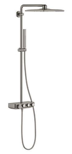GROHE EUPHORIA SMARTCONTROL SYSTEM 310 CUBE DUO sprchový set s termostatickou batériou, horná sprcha s 2 prúdmi, ručná sprcha, tyč, hadica, kartáčovaný hard graphite 26508AL0 Obrázek - Hlavní obrázek