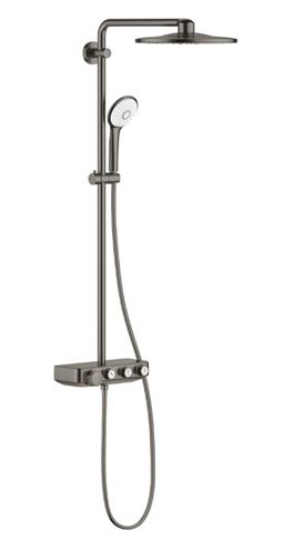 GROHE EUPHORIA SMARTCONTROL SYSTEM 310 DUO sprchový set s termostatickou batériou, horná sprcha, ručná sprcha s 3 prúdmi, tyč, hadica, kartáčovaný hard graphite 26507AL0 Obrázek - Hlavní obrázek