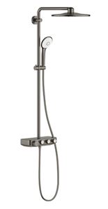 GROHE EUPHORIA SMARTCONTROL SYSTEM 310 DUO sprchový set s termostatickou batériou, horná sprcha, ručná sprcha s 3 prúdmi, tyč, hadica, kartáčovaný hard graphite