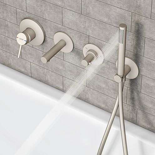 VITRA ORIGIN sprchová podomietková batéria, kartáčovaný nikel A4262134 Obrázek - fotka