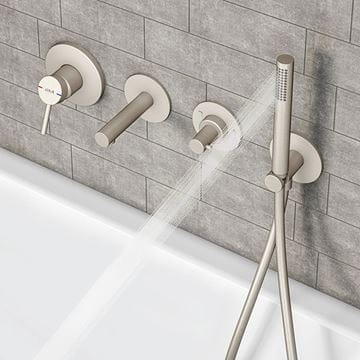 VITRA ORIGIN sprchová podomietková batéria, kartáčovaný nikel A4262134 Obrázek - fotka