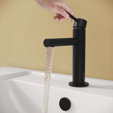 VITRA ORIGIN umývadlová stojanková batéria, matná čierna A4255636WTC Obrázek - fotka