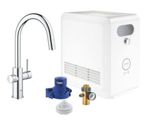 GROHE BLUE PROFESSIONAL drezová batéria, s vyťahovacou koncovkou, s filtračným a chladiacim zariadením, chróm