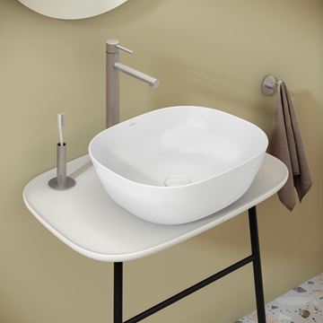 VITRA ORIGIN umývadlová stojanková batéria, kartáčovaný nikel A4255734 Obrázek - fotka