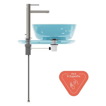 VITRA ORIGIN umývadlová stojanková batéria, kartáčovaný nikel A4255734 Obrázek - fotka