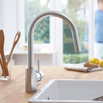 GROHE CONCETTO drezová batéria, s vyťahovacou sprškou, supersteel 31483DC2 Obrázek - fotka