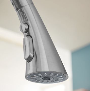 GROHE ZEDRA drezová batéria, s vyťahovacou sprškou, supersteel 32294DC2 Obrázek - fotka