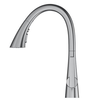 GROHE ZEDRA drezová batéria, s vyťahovacou sprškou, supersteel 32294DC2 Obrázek - fotka