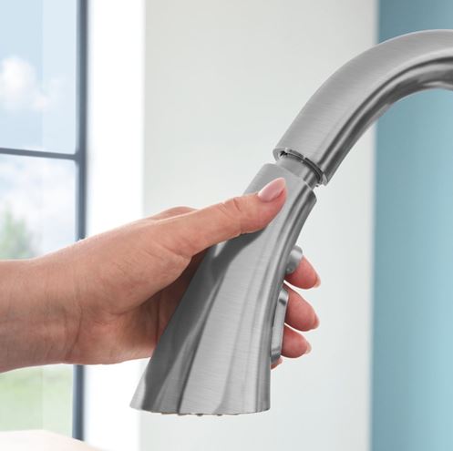 GROHE ZEDRA drezová batéria, s vyťahovacou sprškou, supersteel 32294DC2 Obrázek - fotka