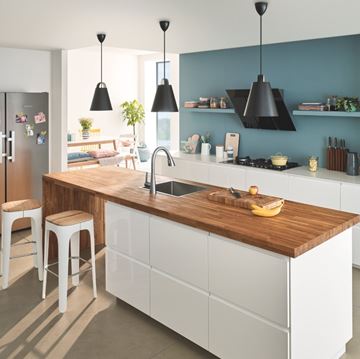 GROHE ZEDRA drezová batéria, s vyťahovacou sprškou, supersteel 32294DC2 Obrázek - fotka
