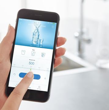 GROHE BLUE HOME drezová elektronická batéria, s filtračným a chladiacim zariadením, Bluetooth, napájanie zo siete, brúsený hard graphite 31454AL1 Obrázek - fotka