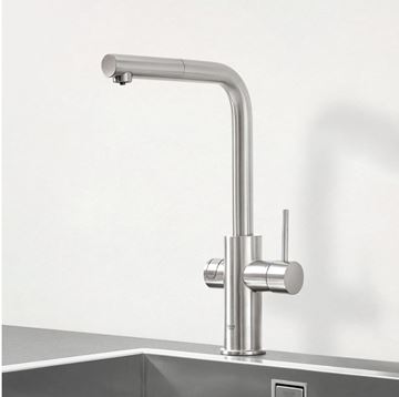 GROHE BLUE PROFESSIONAL drezové elektronická batéria, s vyťahovacou koncovkou, s filtračným a chladiacim zariadením, Bluetooth, napájanie zo siete, supersteel 31326DC2 Obrázek - fotka
