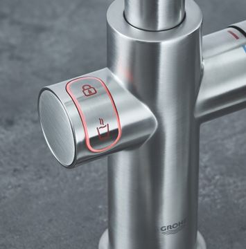 GROHE RED DUO drezová elektronická batéria, s ohrevom, veľkosť M, GROHE ChildLock, napájanie zo siete, supersteel 30327DC1 Obrázek - fotka