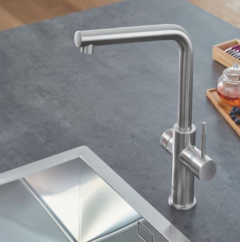 GROHE RED DUO drezová elektronická batéria, s ohrevom, veľkosť M, GROHE ChildLock, napájanie zo siete, supersteel 30327DC1 Obrázek - fotka