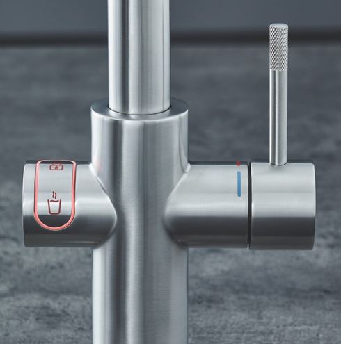 GROHE RED DUO drezová elektronická batéria, s ohrevom, veľkosť M, GROHE ChildLock, napájanie zo siete, supersteel 30327DC1 Obrázek - fotka