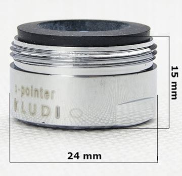 KLUDI S-POINTER perlátor M24x1, vonkajší závit, chróm 7437005-00 Technický nákres