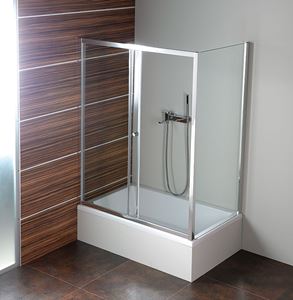 POLYSAN DEEP 100 sprchové dvere 120x150 cm, posuvné, chróm lesk/sklo číre