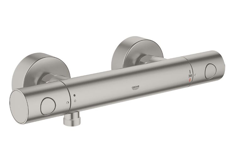 GROHE GROHTHERM 1000 COSMOPOLITAN M sprchová nástenná termostatická batéria, Water Saving, supersteel 34065DC2 Obrázek - Hlavní obrázek