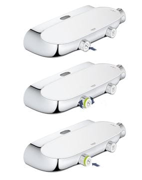 GROHE RAINSHOWER SYSTEM SMARTCONTROL MONO 360 sprchový set s termostatickou batériou, horná sprcha, ručná sprcha so 4 prúdmi, tyč, hadica, chróm 26361000 Obrázek - fotka