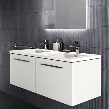 IDEAL STANDARD I.LIFE B dvojumývadlo 121 cm, s 2 otvormi pre batérie a prepadom T460201 Obrázek - fotka