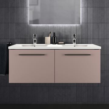 IDEAL STANDARD I.LIFE B dvojumývadlo 121 cm, s 2 otvormi pre batérie a prepadom T460201 Obrázek - fotka