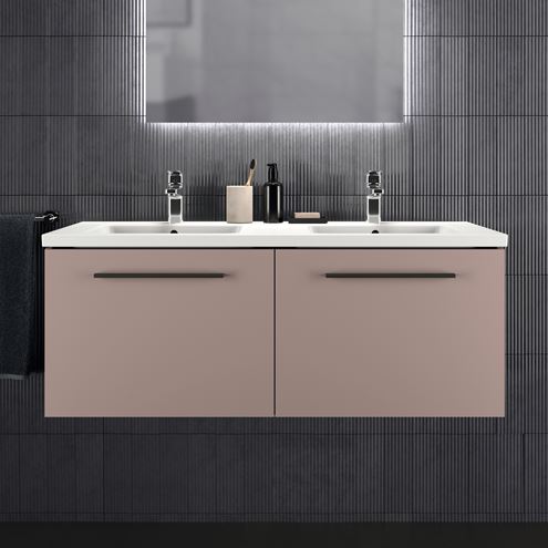 IDEAL STANDARD I.LIFE B dvojumývadlo 121 cm, s 2 otvormi pre batérie a prepadom T460201 Obrázek - fotka