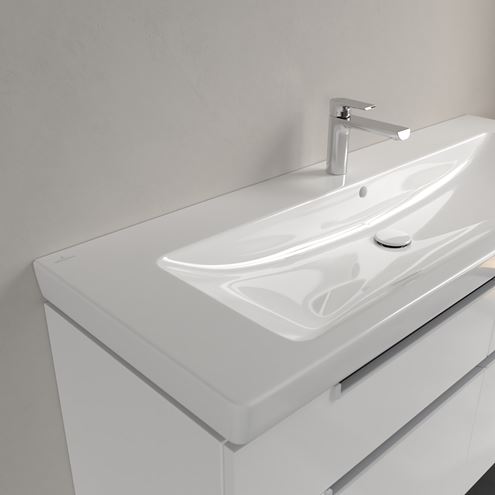VILLEROY & BOCH SUBWAY 2.0 umývadlo 130 cm, s otvorom pre batériu a prepadom, alpská biela 7176D001 Obrázek - fotka