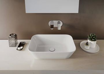 VITRA GEO umývadlo na dosku 59,5 cm, bez prepadu, brúsené, VitrAhygiene 7425B003-0016 Obrázek - fotka